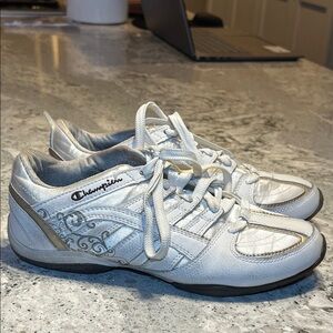 Champion White and Gray Sneakers Size US 7